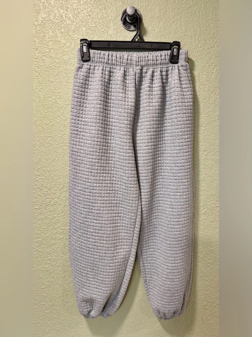 Princess Polly Quilted Jogger Pants - Light Gray Size 6 - Picture 1 of 4